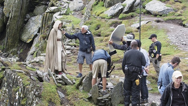 Filmación de Star Wars en la Roca de Miguel, Irlanda. Foto: Catoliscopio. 