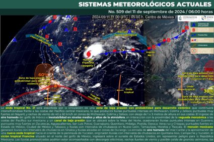 Siguen lluvias en el Pacífico