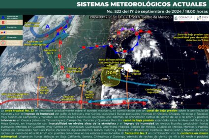 Luvias en Aguascalientes y varios estados: Fuertes en el sur