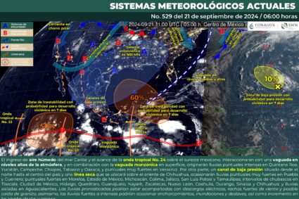 Lluvias en gran parte del país; aisladas en Aguascalientes