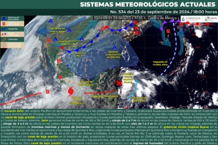 Huracán John pegara muy fuerte en el sureste