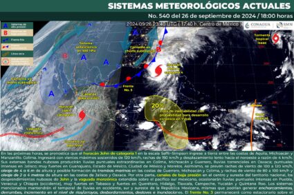 Ingresa John a Colima y Michoacán: Traerá lluvias a Aguascalientes