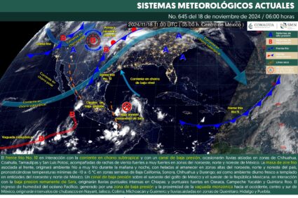 Luvias en norte y sureste de México