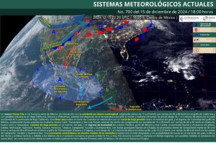 Nuevo frente frío ingresa a México
