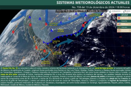 Se intensifica el frío y lloverá fuerte en gran parte de México