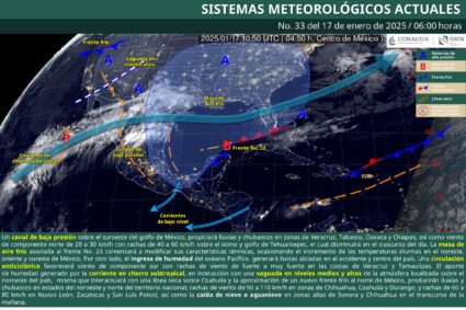 Rachas de viento en el sureste y norte