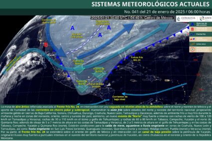 Lluvias, vientos y nieve en México