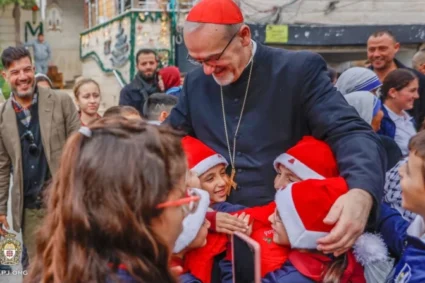 El Cardenal Patriarca de Jerusalen celebra Navidad en Gaza