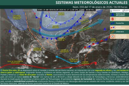 Vientos fríos en Aguascalientes y México