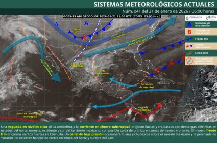 Mucho frío en el país y lluvia ligera en Aguascalientes