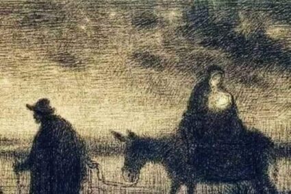 La Sagrada Familia huye a Egipto de Van Gogh