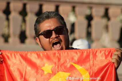 Se manifiestan en Aguascalientes contra la invasión a Venezuela