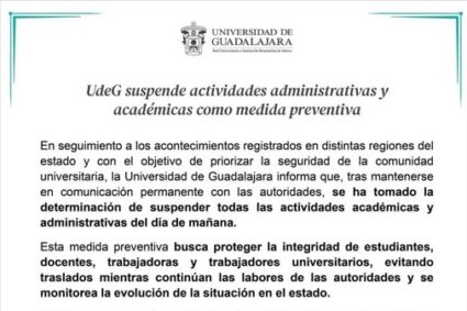 🚨 JALISCO BAJO SITIO: Suspenden clases y reportan desabasto de víveres tras caída del Mencho