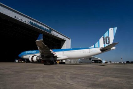 Este es el avión de la selección argentina