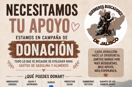Solidaridad que desentierra esperanza: Colectivo Guerreros Buscadores de Jalisco lanza campaña de donación