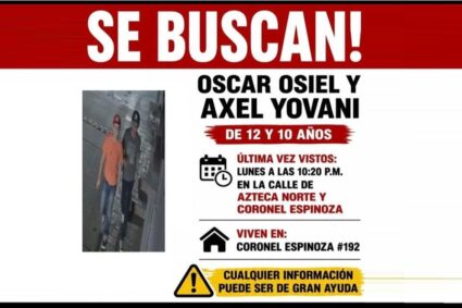 ALERTA EN SAN LUIS POTOSÍ: BUSCAN DE URGENCIA A AXEL Y OSIEL, DOS NIÑOS DESAPARECIDOS EN LA CAPITAL POTOSINA